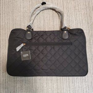 Ulta qulited black tote bag, new